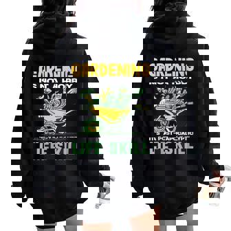 Plant Lover Life Skill Gardening Plants Succulent Flower Women Oversized Hoodie Back Print | Mazezy