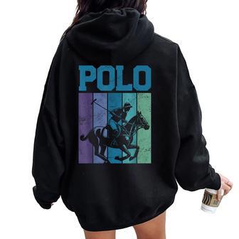 Polo Horse Polo Player Horseback Riding Equestrian Sport Women Oversized Hoodie Back Print - Thegiftio