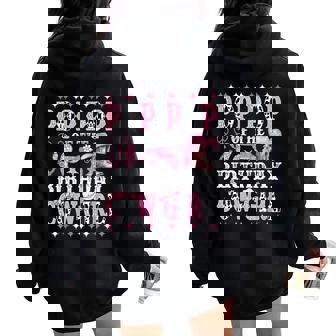 Pop Pop Of The Birthday Cowgirl Rodeo Western Country Women Oversized Hoodie Back Print | Mazezy