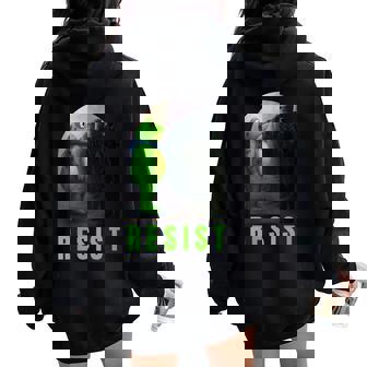 Portland Frog Protest Political Satire Activism Tee Women Oversized Hoodie Back Print | Mazezy