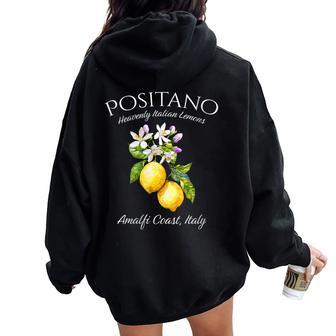 Positano Amalia Coast Italian Lemons Italy Women Oversized Hoodie Back Print - Thegiftio UK
