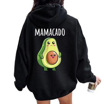 Pregnancy Announcement Mom Mamacado Women Oversized Hoodie Back Print - Thegiftio UK