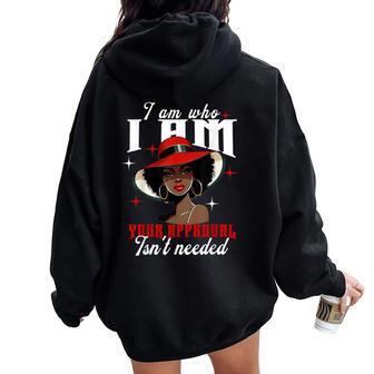 Pride African American Afro Queen For Self Empowerment Women Women Oversized Hoodie Back Print - Thegiftio UK