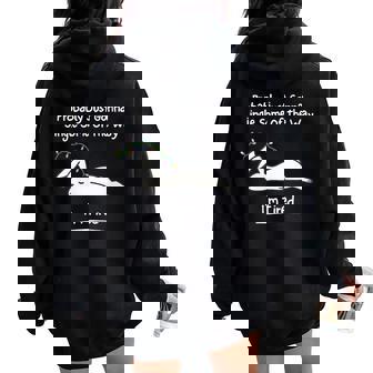 Probably Jingle Some Of The Way Rabbit Cute Animal Lover Women Oversized Hoodie Back Print | Mazezy