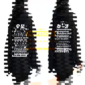 Profesora De Historia Del Arte Regalo Cuello Women Oversized Hoodie Back Print - Regaloses