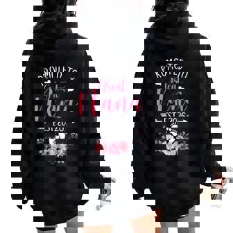 Promoted To Great Nana Est 2026 Women Oversized Hoodie Back Print | Mazezy