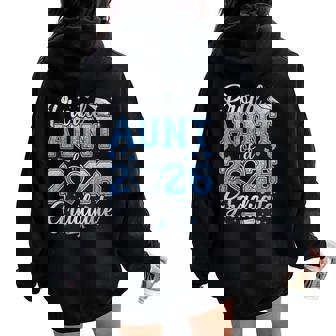 Proud Aunt Of A Class Of 2026 Graduate Senior Graduation Women Oversized Hoodie Back Print | Seseable UK