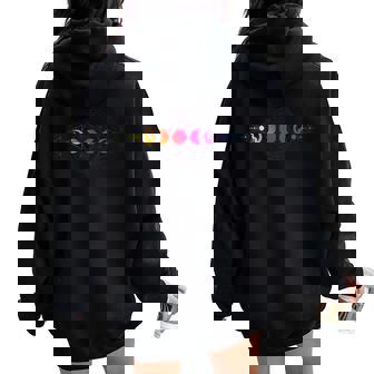 Psychedelic Acid Folk Trance Rock EDM Festival Goa Rave Women Oversized Hoodie Back Print | Mazezy