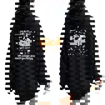 Pumpkin Pie & Speech Language Pathology Fall Thanksgiving Women Oversized Hoodie Back Print | Mazezy