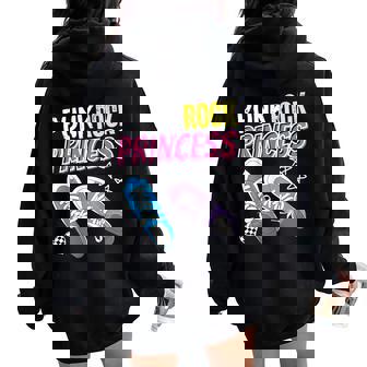 Punk Rock Princess For Girls Who Love Punkrock Music & Bands Women Oversized Hoodie Back Print - Thegiftio
