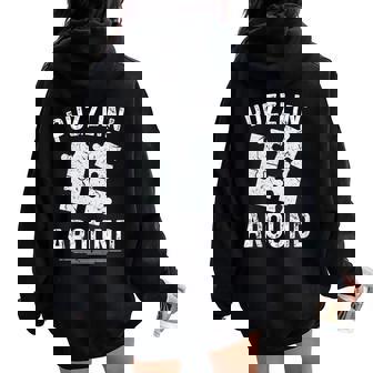 Puzzlin Around Jigsaw Puzzle Women Oversized Hoodie Back Print | Mazezy