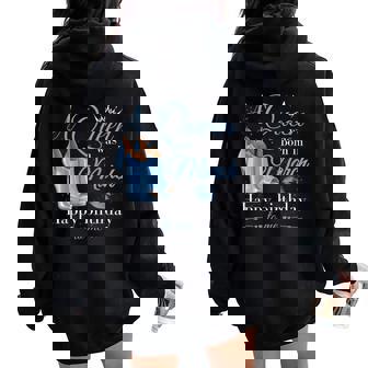 A Queen Was Born In March Girls Ladies March Birthday Women Oversized Hoodie Back Print | Seseable CA