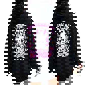 Rabbit K-Pop Lover Can’t Hear You I’m Listening To K-Pop Women Oversized Hoodie Back Print | Mazezy