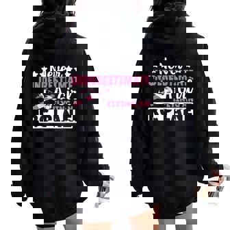 RC Airplane Never Underestimate A Girl Flying An RC Plane Women Oversized Hoodie Back Print | Mazezy