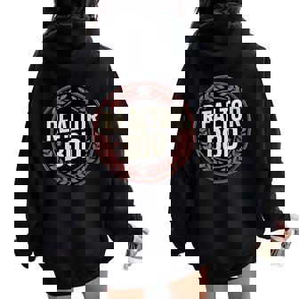 Realtor BOD Real Estate Agent Fitness Routine Gym Women Oversized Hoodie Back Print | Mazezy