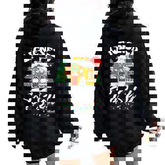 Realtor Christmas Costumes Real Estate Agent Santa Women Oversized Hoodie Back Print | Mazezy