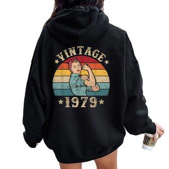 Regalo De 46º Cumpleañoseñoras Año 1979 Es 46 Años Women Oversized Hoodie Back Print - Regaloses