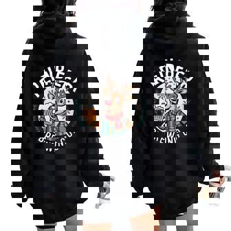 Reinbeer Brewing Co Christmas Reindeer Drinking Party Women Oversized Hoodie Back Print | Mazezy