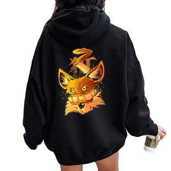 Renard Avec Orange Pour Les Fans De Renard Roux Homme Et Enfant Sweat à capuche oversize pour femme avec imprimé dans le dos - Cadeauxyz