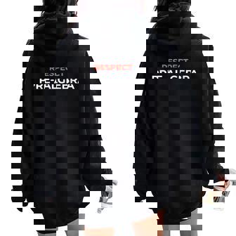 Respect Pre-Algebra Math Humor Women Oversized Hoodie Back Print | Mazezy