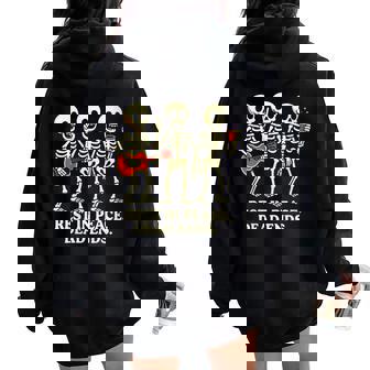 Rest In Peace Dead Ends Hairstylist Art Women Oversized Hoodie Back Print | Mazezy