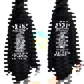 Retirement Retired Camper Camp Camping Women Oversized Hoodie Back Print | Mazezy