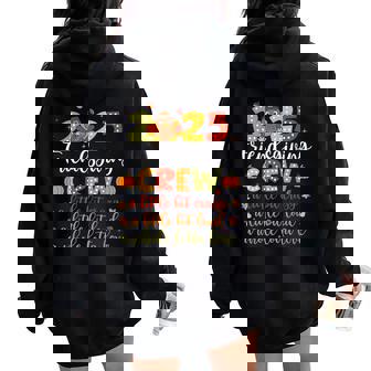 Retro Friendsgiving Squad Crew 2025 Thanksgiving Fall Turkey Women Oversized Hoodie Back Print | Seseable CA