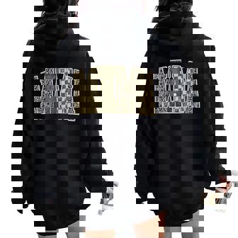 Retro Mama Camo Checkered Cute Mom Mama Vintage Women Women Oversized Hoodie Back Print | Seseable UK