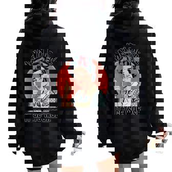 Retro Sarcastic Humor Dread Cartoon Dark Women Oversized Hoodie Back Print | Seseable FR