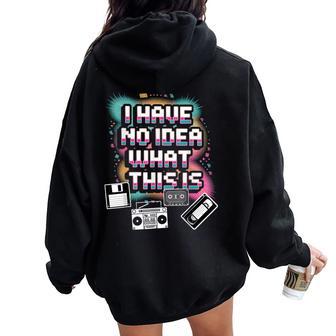 Retro Women's Womenintage 80S 90S 70S Célébration Sweat à capuche oversize pour femme avec imprimé dans le dos - Cadeauxyz