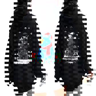 Rhino Family Matching Xmas Pajamas For Men Women Kids Women Oversized Hoodie Back Print | Mazezy