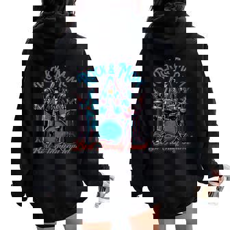 Rock & Mom Meilleur Groupe Familial Sweat à capuche oversize pour femme avec imprimé dans le dos - Cadeauxyz