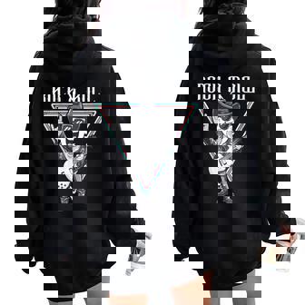 Rock & Roll Cool Vibes Iconic Style Women Oversized Hoodie Back Print | Mazezy
