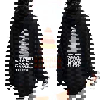 Rock Balancing s For Zen Stone Stacking And Stacker Women Oversized Hoodie Back Print | Mazezy