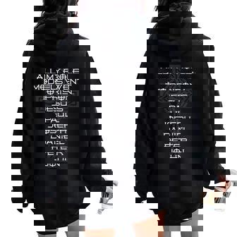 All My Role Models Went To Prison Jesus Christian Quote Women Oversized Hoodie Back Print | Seseable CA