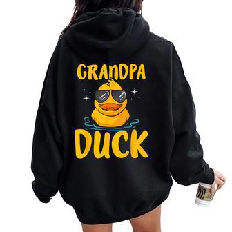 Rubber Duck Grandpa Duck Rubber Duckies Women Oversized Hoodie Back Print - Thegiftio UK