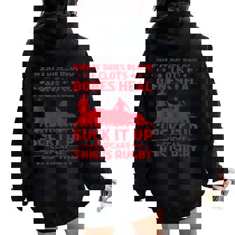 Rugby Suck It Up Cupcake Men Women Ruck Women Oversized Hoodie Back Print - Monsterry