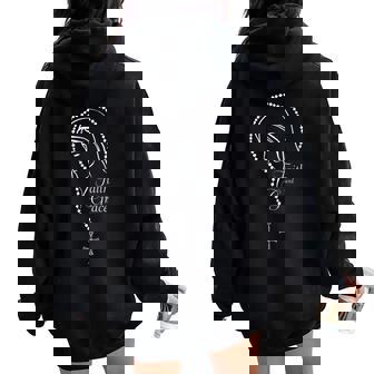 Saint Mary Mother Of God Faith And Grace Catholic Church Women Oversized Hoodie Back Print | Mazezy