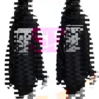 San Francisco California SF Golden Gate Bridge Vintage Women Oversized Hoodie Back Print | Mazezy