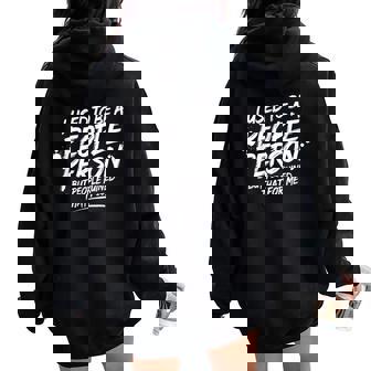 Sarcastic People Person Saying Graphic Women Oversized Hoodie Back Print | Seseable FR