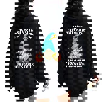 Saying For Men Woodworker Dad Grandpa Gnome Graphic Women Oversized Hoodie Back Print | Mazezy