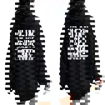 Se Entrenará Para Carbohidratos Para Hombres Y Es Ejercicio Levantamiento De Pesas Women Oversized Hoodie Back Print - Regaloses