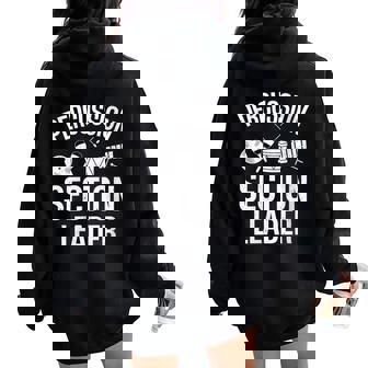 Section Leader Marching Band Drummer Percussion Instrument Women Oversized Hoodie Back Print | Mazezy