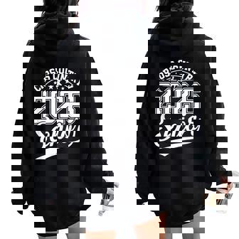 Senior 2026 Cross Country Team Mom Xc High School Graduation Women Oversized Hoodie Back Print | Seseable CA