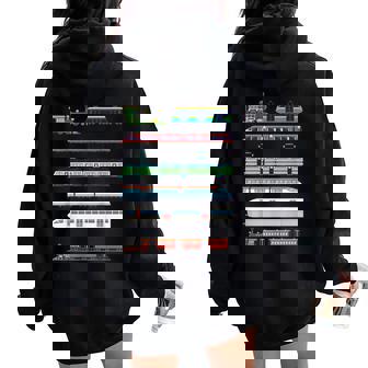 Set Di Treni Per Ragazzo E Ragazza Treno E Locomotiva Amante Felpa con cappuccio oversize da donna con stampa posteriore - Novitaregali