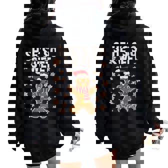 She's So Sweet He Makes My Heart Crumb-LF Couple Xmas Women Oversized Hoodie Back Print - Monsterry