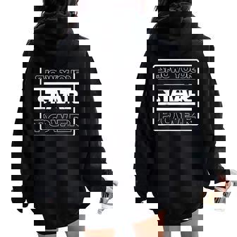 Show Your Staar Power Testing Test Day Student Teacher Women Oversized Hoodie Back Print - Thegiftio