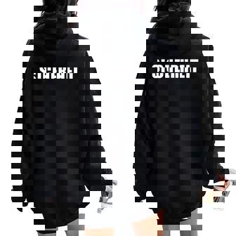 Sicherheit -Ecurity Guard Uniform And German レディース オーバーサイズ パーカー バックプリント - Kawaiitshirt