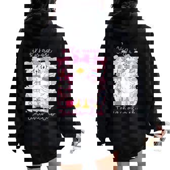 Silly Goose Teacher Club Back To School First Day Women Oversized Hoodie Back Print | Seseable CA