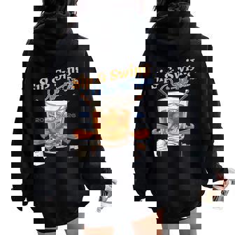 Sip & Swing Partini Vibes Golf Retirement Tee For Men Women Women Oversized Hoodie Back Print | Mazezy